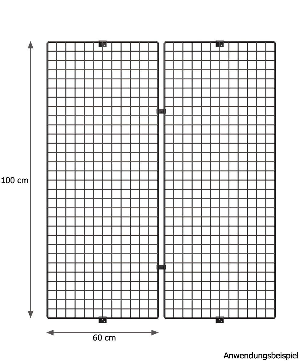 Grille murale H 100 cm, lot de 2