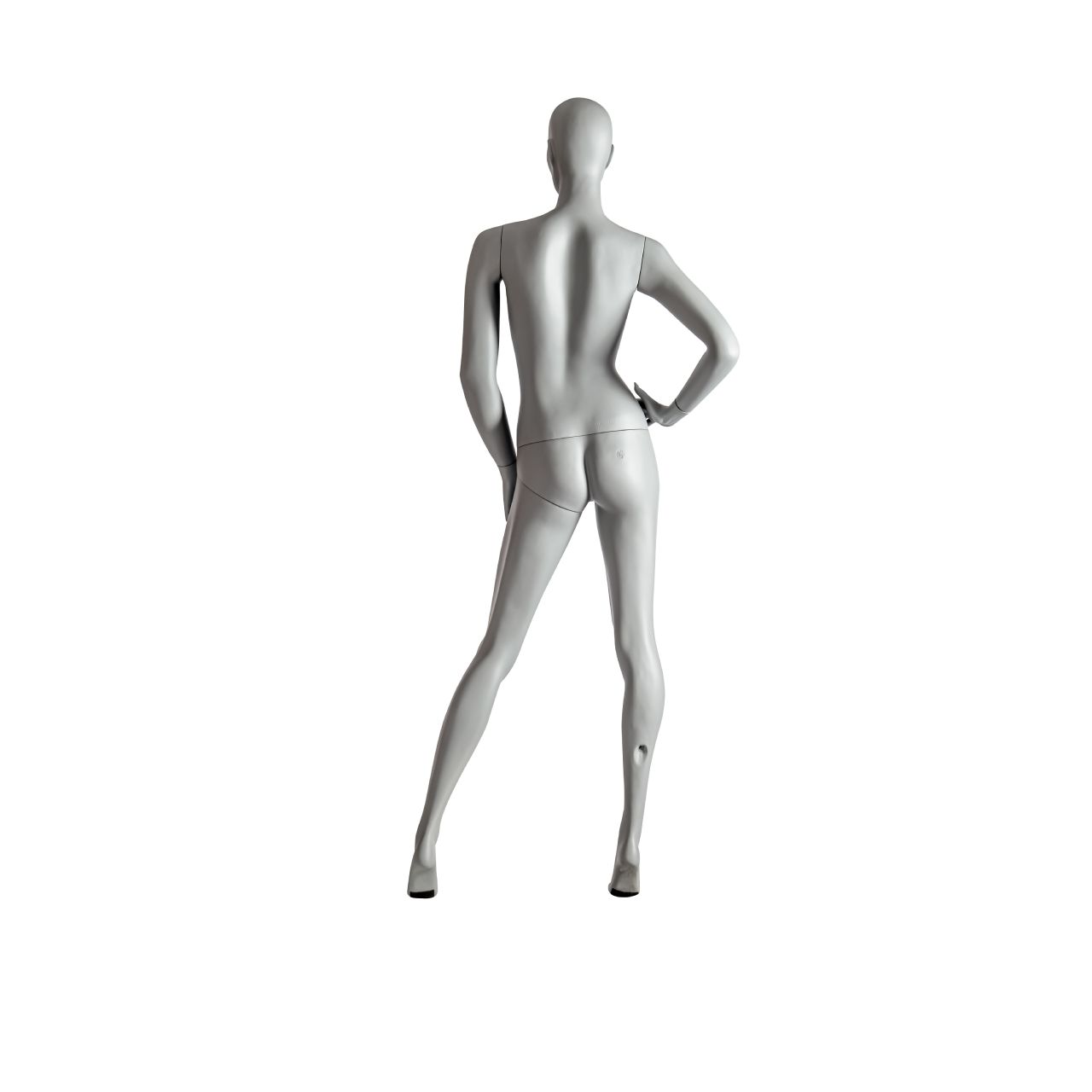 Mannequin femme - Pleine Figure, bras sans tête, à gauche sur la hanche,  jambe gauche Bent - Blanc